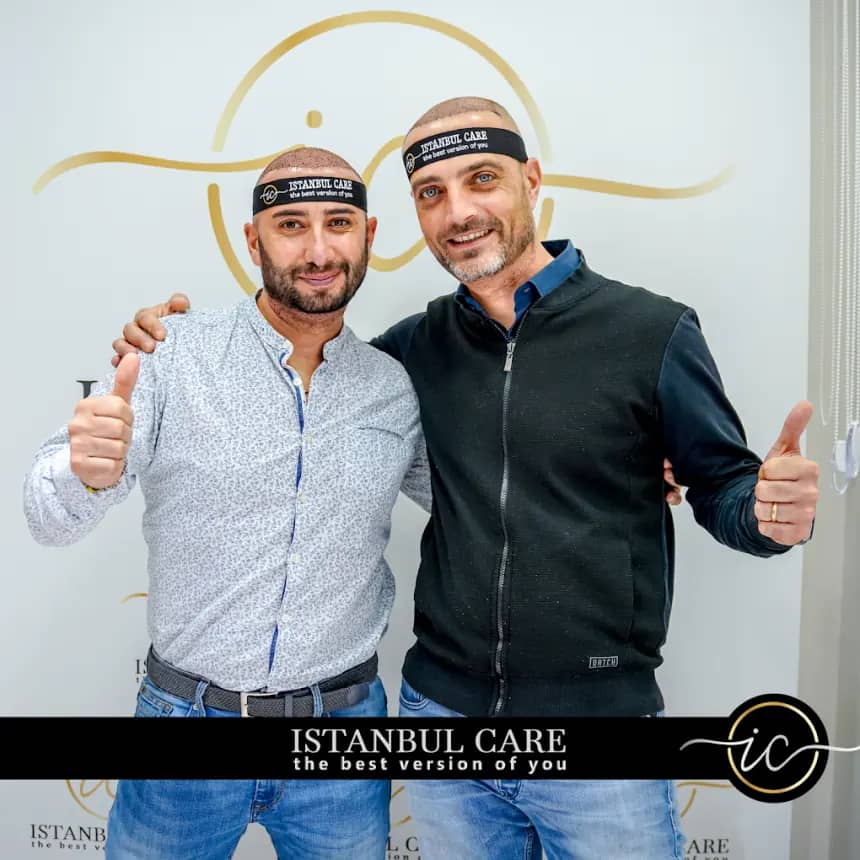 Istanbul Care patient at the clinic on the day of their hair transplant