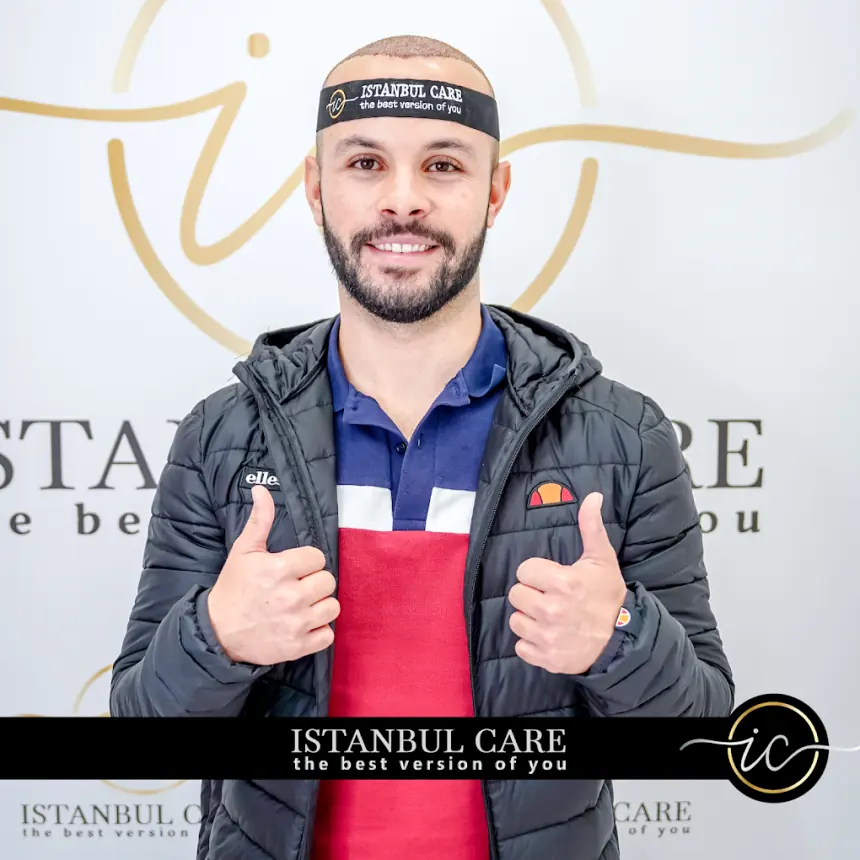 Istanbul Care patient at the clinic on the day of their hair transplant